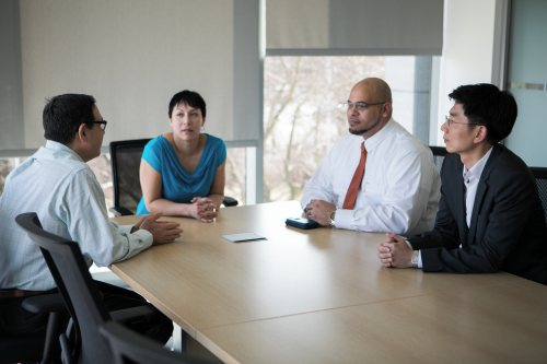 Zoetis colleagues in HQ conference room